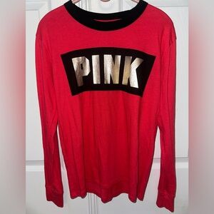 PINK Victoria's Secret Red and Black Shirt